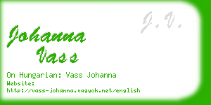 johanna vass business card